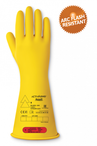 Handschuhe ActivArmr RIG014Y Class 0 14" yellow ca. 360mm, Gr.