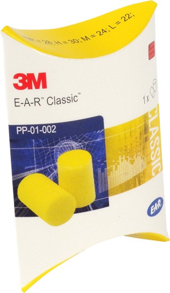 3M Gehörschutzstöpsel PP01002 EAR Classic II, SNR: 28 dB, Box = 250 Paar
