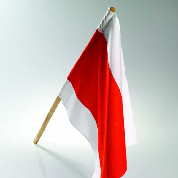 Warnflagge mit Holzstab